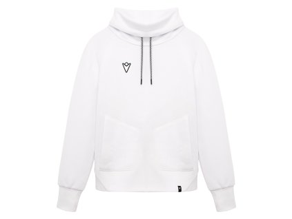 116542 macron damska mikina saima s vysokym golierom biela