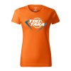 triko damske oranzova FRONT bilomodre logo