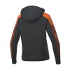 108688 1 erima damska treningova mikina s kapucnou evo star cierna oranzova