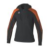 108688 erima damska treningova mikina s kapucnou evo star cierna oranzova