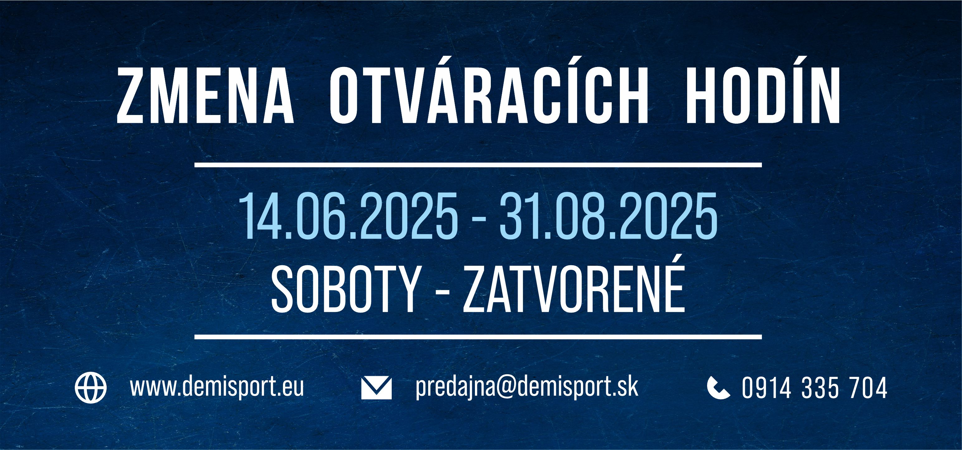 Otváracie hodiny leto 2025