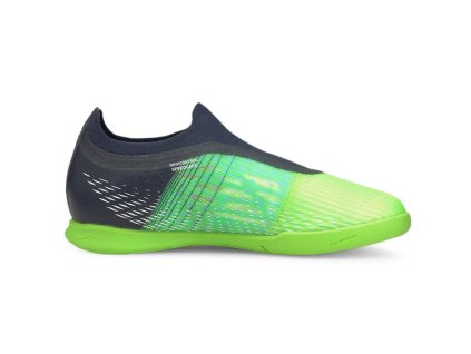 PUMA detské halovky ULTRA 3,3 IT JR zelená tmavá modrá