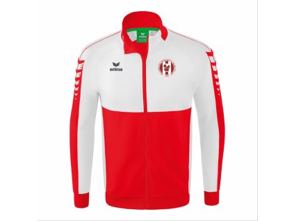 NŠK Mikina SIX WINGS zips s potlačou červená biela