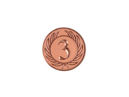 Emblém D1 malý - číslo 3 bronzová