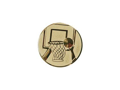 Emblém D1 malý - Basketbal (Farba strieborná)