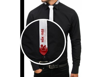 NŠK kravata 2 biela