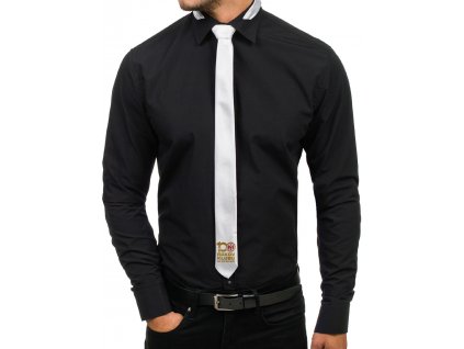 NŠK kravata 100 rokov biela