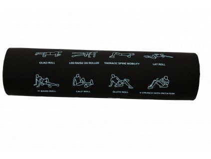 Roller pěnový se cviky černá