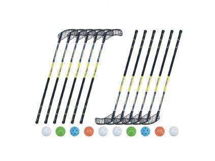 Florbalový set 22ks wildstick zelená