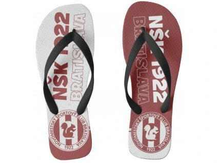 NŠK žabky s logom červená