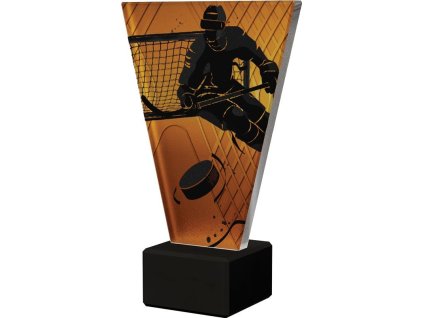 vl1 d hoc2 bk sklenena trofej v line s potlacou hokej h 15 cm