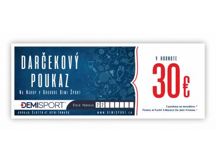 Darčeková poukážka 30 €