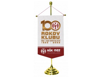 NŠK vlajka so stojanom 100 rokov