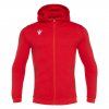 105636 macron mikina s kapucnou cello cervena