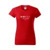 Tričko 3 červené dámske