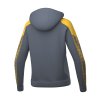 ERIMA dámska tréningová mikina s kapucňou EVO STAR sivá žltá