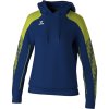 ERIMA dámska mikina s kapucňou EVO STAR tmavá modrá žltá