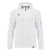 MACRON technická mikina s kapucňou Kanak na zips – biela