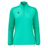MACRON dámska mikina Lena so zipsom do 1/4 – tyrkysová