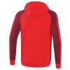 ERIMA tréningová bunda s kapucňou SIX WINGS červená bordová