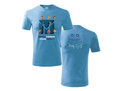 O2 ŠAMT Tričko  Ilustrácia bledomodrá