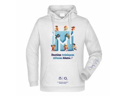 O2 ŠAMT Mikina  Ilustrácia biela