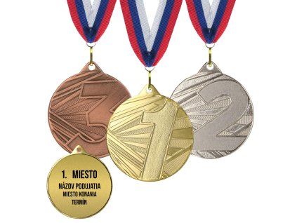 Set medailí ME005 s nálepkou a stužkou