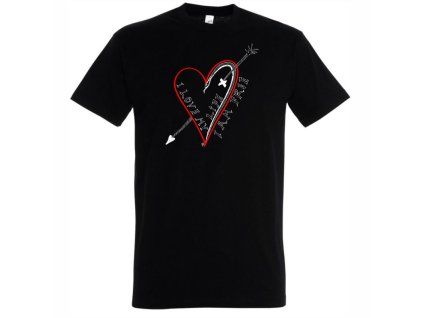 nezavisla srdce tricko cerne predek