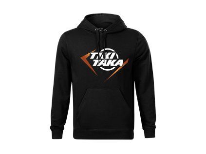 mikina panska cerna FRONT bilozlate logo