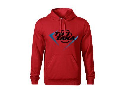 mikina panska cervena FRONT cernomodre logo