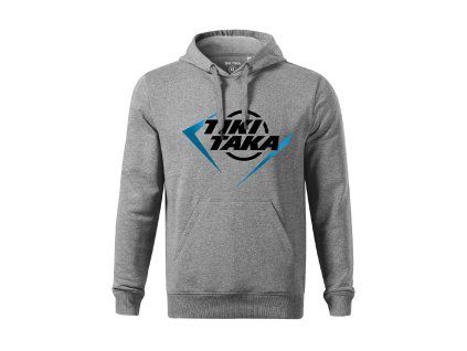 mikina panska seda FRONT cernomodre logo