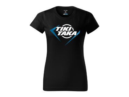 triko damske cerna FRONT bilomodre logo