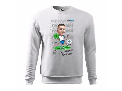 šmicer mikina biela