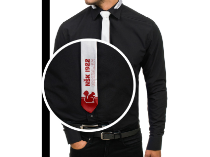 NŠK kravata 2 biela