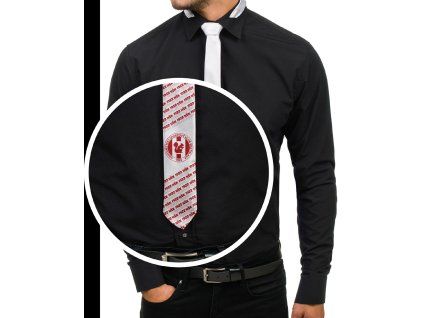 NŠK kravata 3 biela