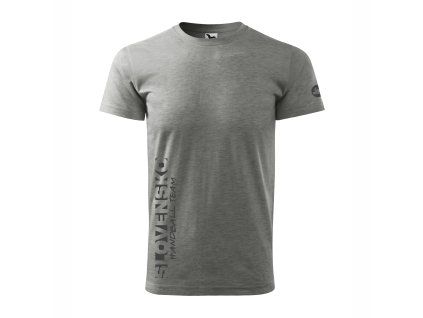 SZH Pánske tričko BASIC tmavosivý melír