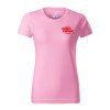 triko damske ruzova FRONT BRICK cervena male logo orig