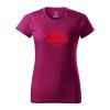 triko damske fuchsiova FRONT BRICK cervena logo orig