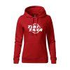 mikina damska cervena FRONT bile logo orig