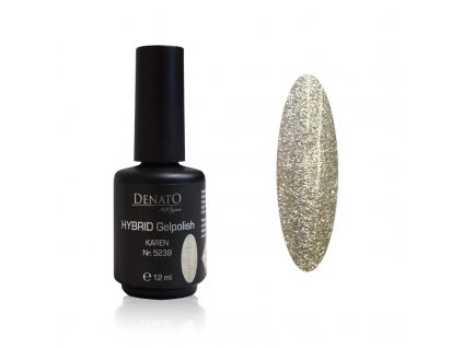 5239 Hybrid Gelpolish Karen prosecco glitrový jemný uv led gel, 12 ml