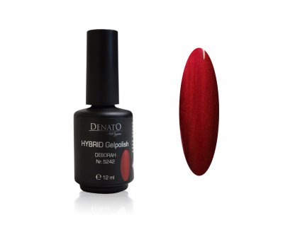 5242 Hybrid Gelpolish Deborah červený perletový uv led gel, 12 ml