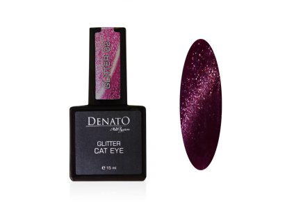 51047 CAT EYE Glitter 02 UV led gelpolish vínový glitr