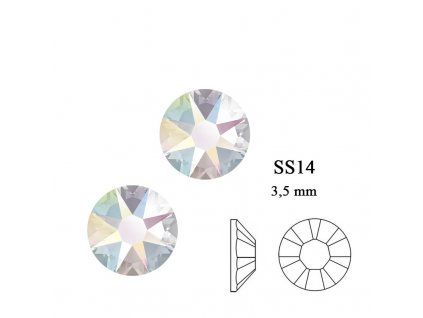 Crystal AB SS14 30 ks / 30 pcs