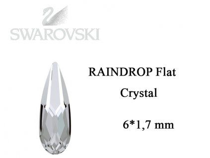Raindrop Flat Back Crystal 3 ks / 3 pcs