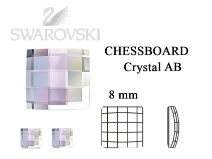 chessboard crystal AB 8 mm