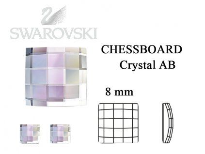Chessboard FB Crystal AB 3 ks / 3 pcs