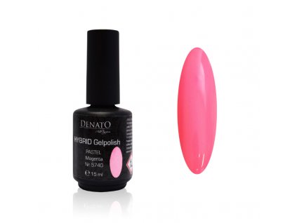 5740 Hybrid Gelpolish pastel magenta růžový uv led gel, 15 ml