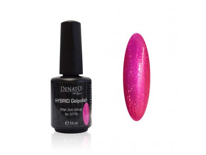 5778 HYBRID Gelpolish Pink Soft glitter barevný uv led gel růžový glitrový