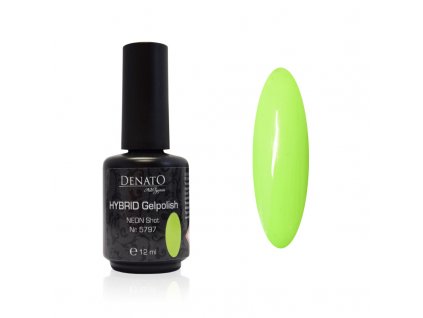 5797 Hybrid Gelpolish neon shot neonový zelený uv led gel, 15 ml