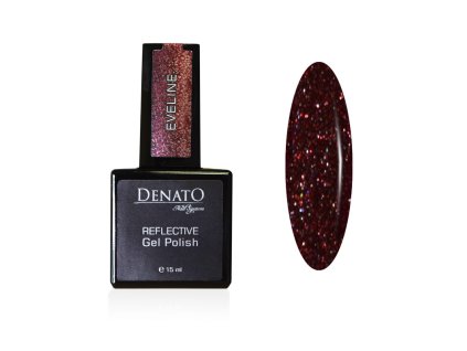 51036 REFLECTIVE uv led gel polish EVELINE glitrový červený